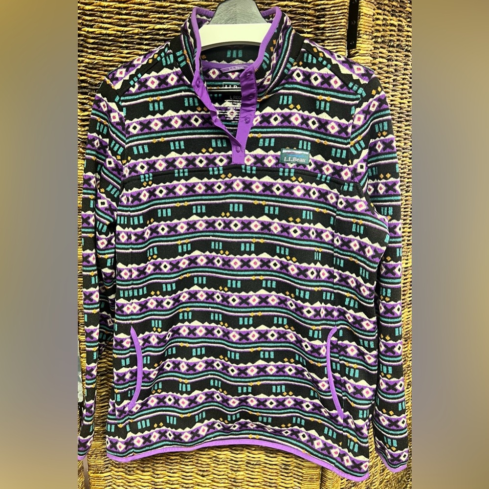 L.L. Bean Multicolor Knit Pullover-‎ Womens Size: Large Regular